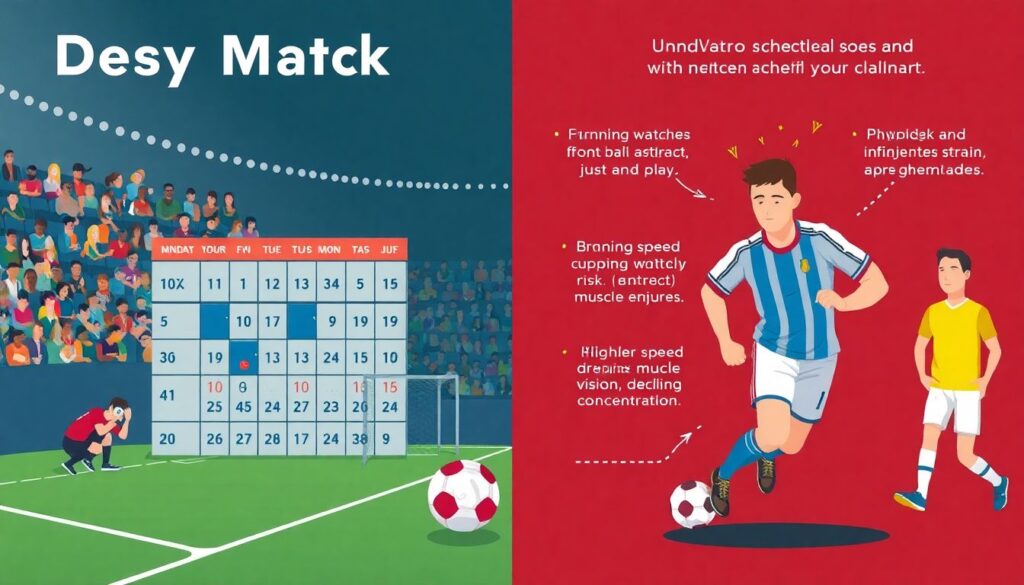 График матчей и его влияние на форму игроков - иллюстрация