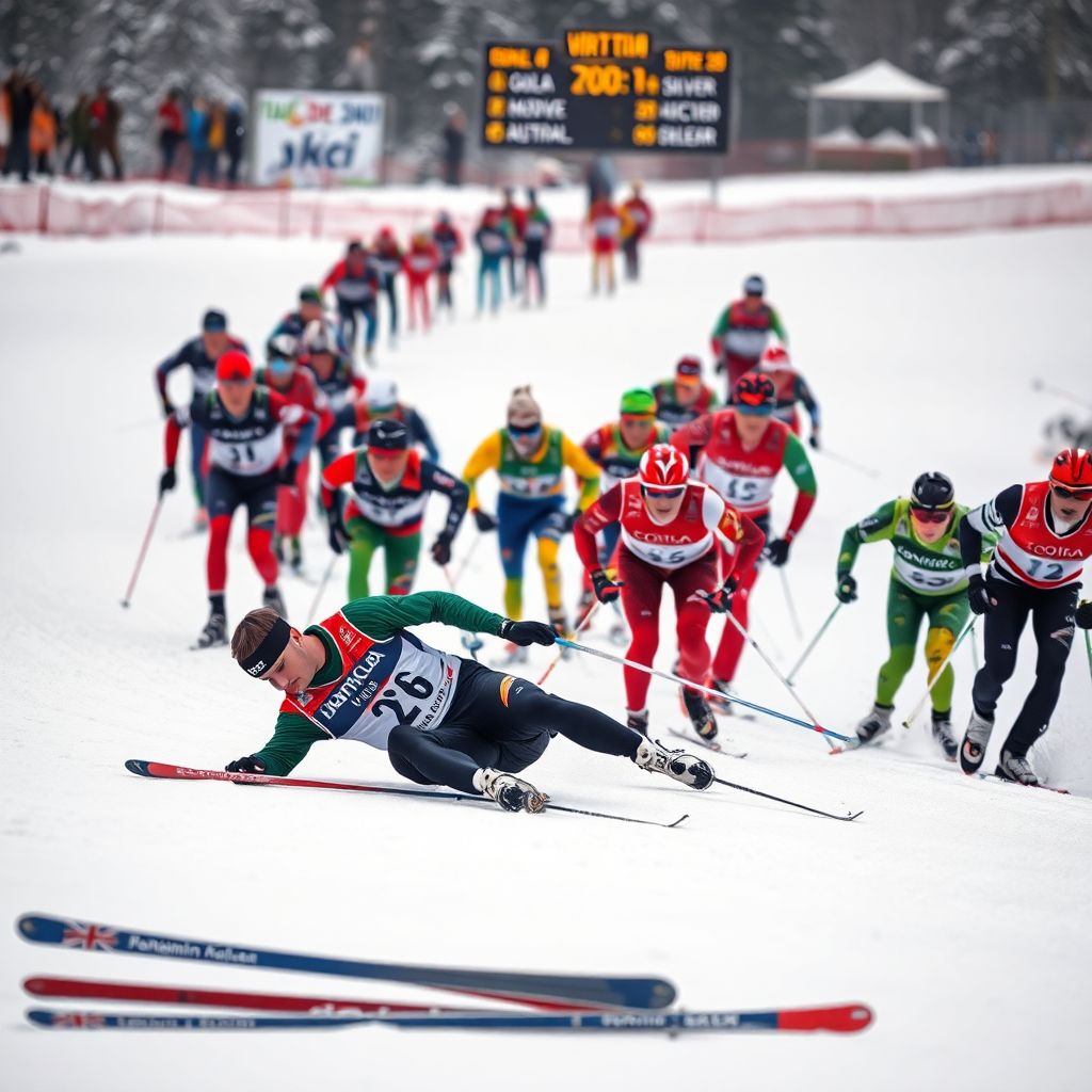 Коростелев провалил хит масс-старт Тур де Ски и снова упал