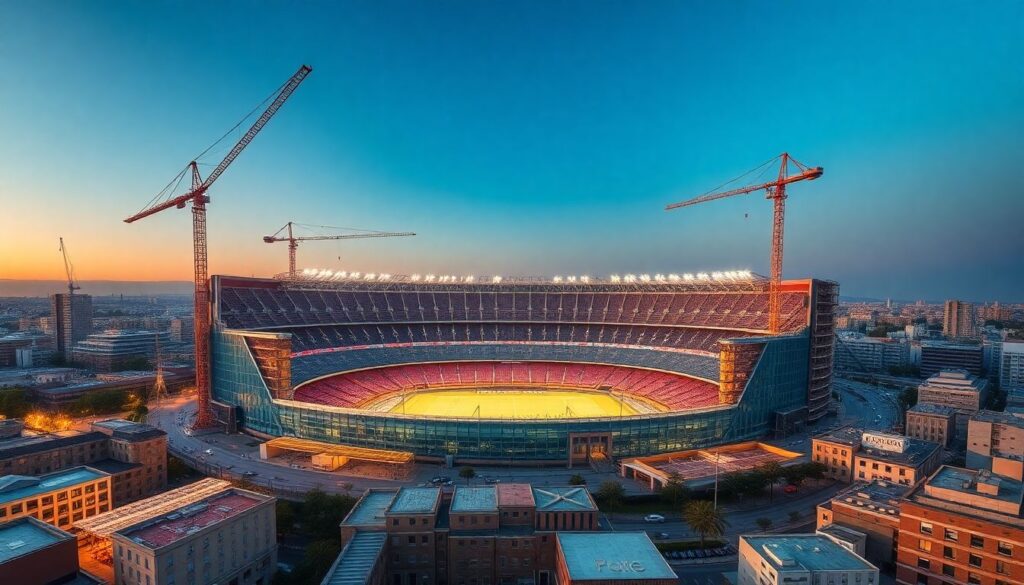 История арен и стадионов великих клубов - иллюстрация