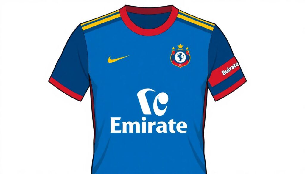 История маркировок формы и эмблем клубов - иллюстрация