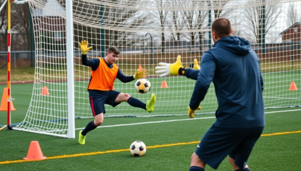 Тренировочные методики для вратарей: работа над реакцией - иллюстрация